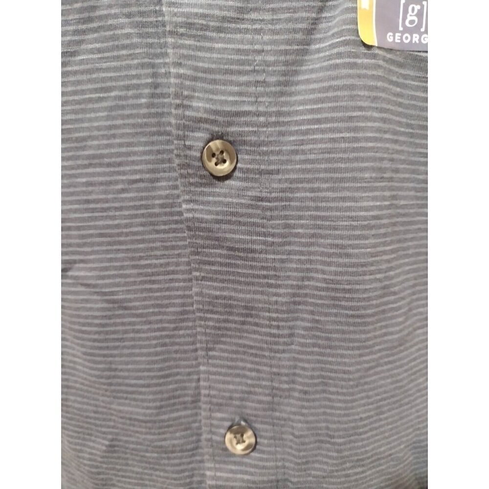 George men’s flannel long sleeve SUPER SOFT Blue Button Shirt shirt XL NWT NEW - Picture 4 of 10
